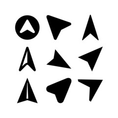 navigation set icon on white background