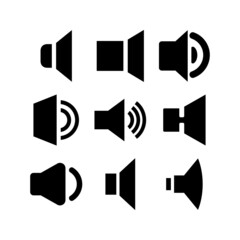 sound set icon on white background