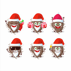 Santa Claus emoticons with coronaviridae cartoon character