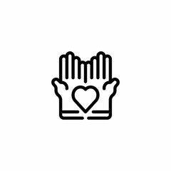 humanitarian, help, care, love, volunteer, charity, giving Outline Icon, Logo, and illustration