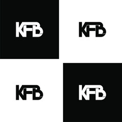 kfb initial letter monogram logo design set