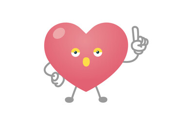 ハートのキャラクターのベクター イラスト（ポイント）