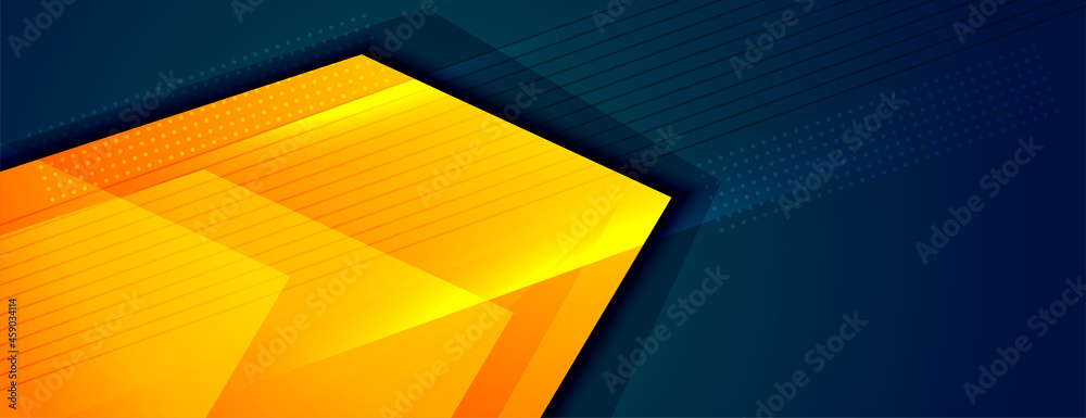 Sticker abstract modern banner with arrow style shape