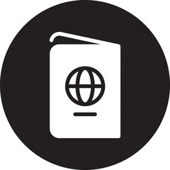 passport glyph icon