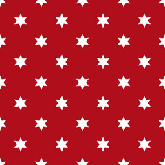 seamless background with stars depicted on bright red surface. vector illustration 