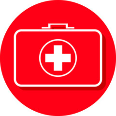 first aid kit icon by vector design