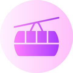 cable car cabin gradient icon