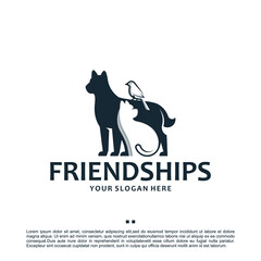 animal pet , care ,logo template