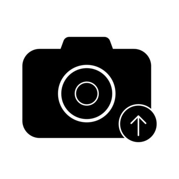 Photo Upload icon. Picture flat icons. Uploading your photo logo. Camera sign. Vector
