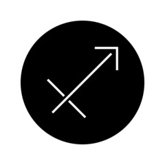 sagittarius zodiac icon vector isolated on white background
