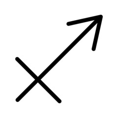 sagittarius zodiac icon vector isolated on white background
