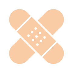 Medical plasters isolated on white background, wound plaster or bandage patch, vector adhesive health care object