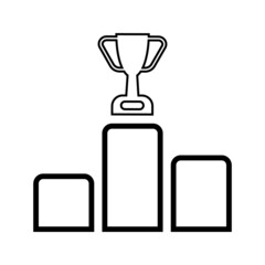 thin line black logo like simple startup. concept of company growth prediction or personal mission on white background color editable