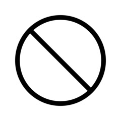 Red no symbol. Circle red warning icon vector illustration
