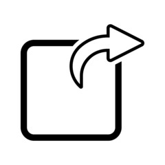 Share vector icon. Arrow symbol on white backround
