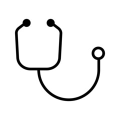 Stetoscope icon isolated on white background. Vector illustration.