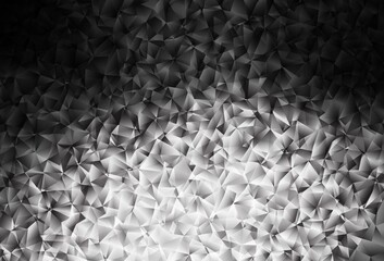 Dark Gray vector triangle mosaic texture.