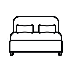 Bed vector icon, bedroom symbol. Modern, simple flat vector illustration for web site or mobile app. eps 10