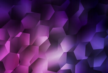 Obraz premium Light Pink vector pattern with colorful hexagons.