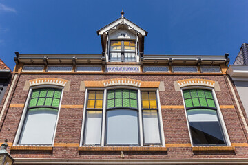 Fototapeta na wymiar Facade of a historic house in the center of Montfoort, The Netherlands