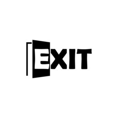 Obraz premium Exit icon isolated on white background 