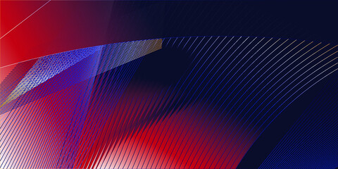 Abstract Red and Blue Background Witth Lines