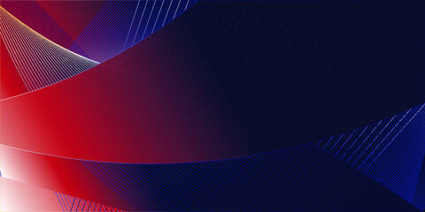 Abstract Red and Blue Background Witth Lines