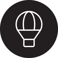 air balloon glyph icon