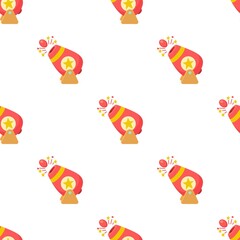 Circus cannon pattern seamless background texture repeat wallpaper geometric vector