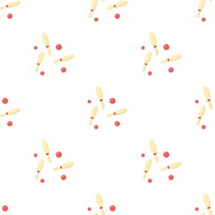 Juggling clubs pattern seamless background texture repeat wallpaper geometric vector