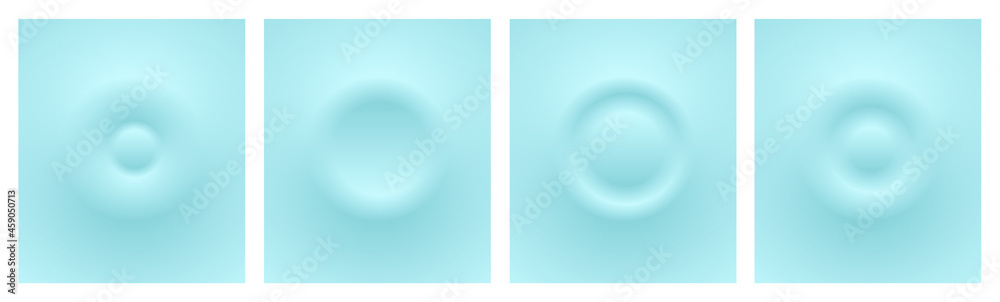 Poster buttons for user interface, simple circle 3d modern design for mobile, web, social media, business. 