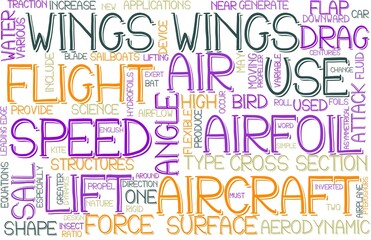 Wings Wordcloud Banner, Wallpaper, Background, Book Cover, Wordart