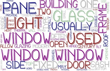 Window Wordcloud Banner, Wallpaper, Background, Book Cover, Wordart
