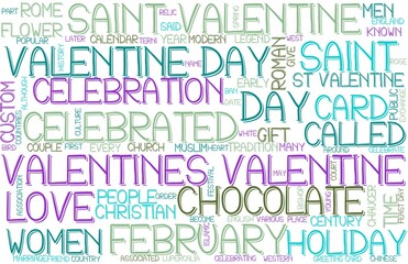 Valentines Wordcloud Banner, Wallpaper, Background, Book Cover, Wordart
