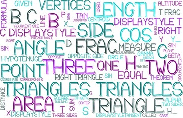 Triangles Wordcloud Banner, Wallpaper, Background, Book Cover, Wordart
