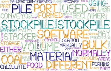 Stockpile Wordcloud Banner, Wallpaper, Background, Book Cover, Wordart