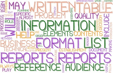 Reports Wordcloud Banner, Wallpaper, Background, Book Cover, Wordart