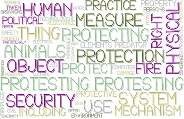 Protesting Wordcloud Banner, Wallpaper, Background, Book Cover, Wordart