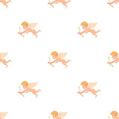 Cupid pattern seamless background texture repeat wallpaper geometric vector