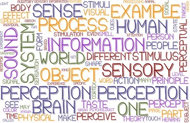 Perception Wordcloud Banner, Wallpaper, Background, Book Cover, Wordart