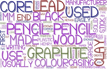 Pencil Wordcloud Banner, Wallpaper, Background, Book Cover, Wordart