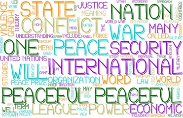 Peaceful Wordcloud Banner, Wallpaper, Background, Book Cover, Wordart