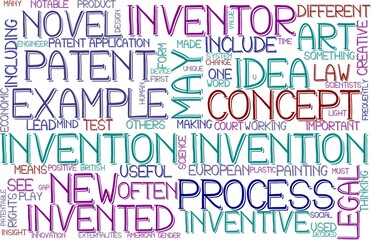 Invention Wordcloud Banner, Wallpaper, Background, Book Cover, Wordart