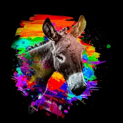 Poster portrait of a donkey © reznik_val
