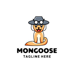 Simple Mascot Cartoon Logo Design a Mongoose