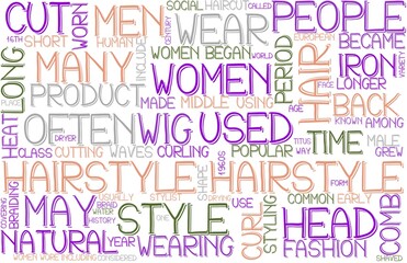 Hairstyle Wordcloud Banner, Wallpaper, Background, Book Cover, Wordart