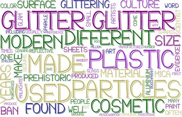Glitter Wordcloud Banner, Wallpaper, Background, Book Cover, Wordart