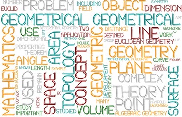 Geometrical Wordcloud Banner, Wallpaper, Background, Book Cover, Wordart