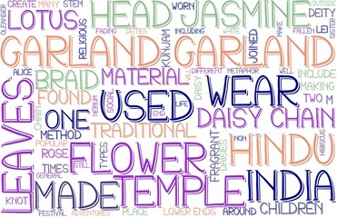 Garland Wordcloud Banner, Wallpaper, Background, Book Cover, Wordart