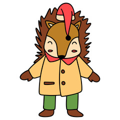 Christmas-Skunk flat color design illustration for web, wedsite, application, presentation, Graphics design, branding, etc.